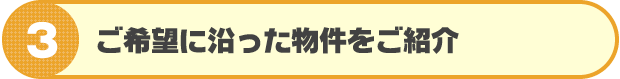 ご希望に沿った物件をご紹介